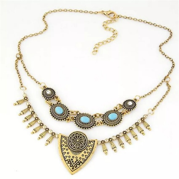 ❤Boho vintage Stone choker Neckalces❤ - Picture 2 of 8